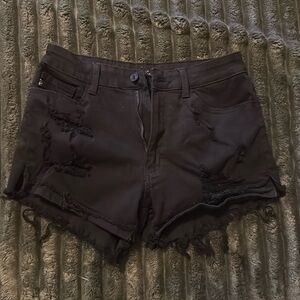 Kancan black distressed denim shorts 9/28